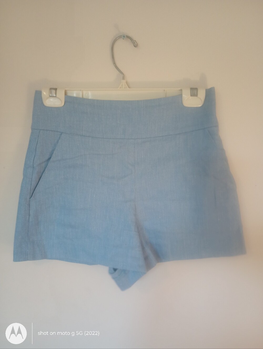 Alice +Olivia Light Blue Women's High-Waist Tailored Shorts Size 2